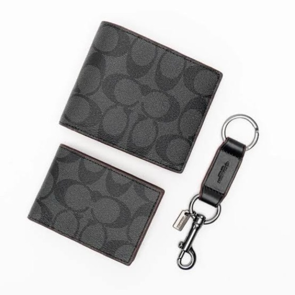Coach Wallet Boxed 3 in 1 Wallet Gift Set in Signature Canvas - Picture 2 of 7